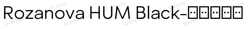 Rozanova HUM Black字体转换